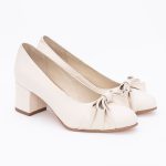 Pantofi Crem cu Toc Gros Vagam1556 - imagine 3