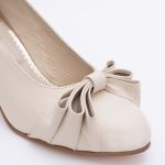 Pantofi Crem cu Toc Gros Vagam1556 - imagine 4