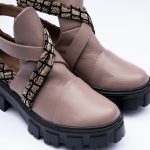 Pantofi Nude Pudra cu Catarama Decupati Vagam1882 - imagine 2