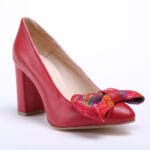 Pantofi Rosii cu Toc Gros Vagam0483 - imagine 2