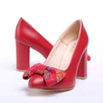 Pantofi Rosii cu Toc Gros Vagam0483 - imagine 3