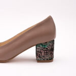 Pantofi Bej cu Toc Gros Vagam0755 - imagine 4