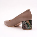 Pantofi Bej cu Toc Gros Vagam0755 - imagine 6