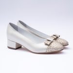 Pantofi Bej cu Toc Gros Scurt Vagam 1862