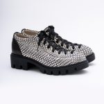 Pantofi Alb & Negru cu Siret 1720