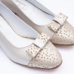 Pantofi Bej cu Toc Gros Scurt Vagam 1862 - imagine 2