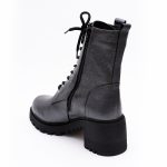 Ghete Gri cu Siret si Fermoar Lateral Vagam1653 - imagine 3