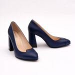 Pantofi Bleumarin cu Toc Gros Vagam0753 - imagine 2