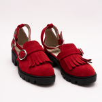 Pantofi Casual Decupati Rosii Vagam 0939 - imagine 7
