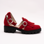 Pantofi Casual Decupati Rosii Vagam 0939 - imagine 6