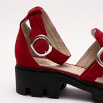 Pantofi Casual Decupati Rosii Vagam 0939 - imagine 4
