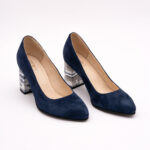 Pantofi Bleumarin cu Toc Gros Vagam0768 - imagine 7