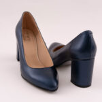 Pantofi Bleumarin cu Toc Gros Vagam0684 - imagine 7