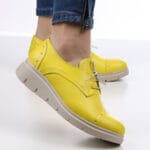 Pantofi Derby Galbeni Vagam0163