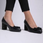 Pantofi Negri cu Toc Gros Vagam0321 - imagine 8