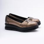 Pantofi Aurii cu Talpa Inalta Vagam1746 - imagine 3