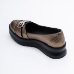 Pantofi Aurii cu Talpa Inalta Vagam1746 - imagine 5