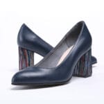 Pantofi Bleumarin cu Toc Gros Vagam0520 - imagine 2