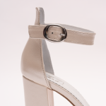 Sandale Crem cu Toc Vagam 0917 - imagine 4