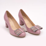 Pantofi Roz cu Toc Gros Vagam0751 - imagine 7