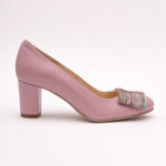 Pantofi Roz cu Toc Gros Vagam0751 - imagine 5