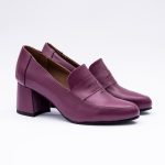 Pantofi Mov cu Toc Gros Scurt Vagam 1924 - imagine 2