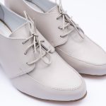 Pantofi Bej cu Siret si Toc Gros Scurt Vagam 1886 - imagine 4