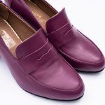 Pantofi Mov cu Toc Gros Scurt Vagam 1924 - imagine 3