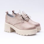 Pantofi Roz cu Siret si Talpa Inalta Vagam 1946 - imagine 4