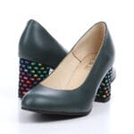 Pantofi Verzi cu Toc Gros Vagam0154 - imagine 4