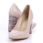 Pantofi Bej cu Toc Gros Vagam0152 - imagine 4
