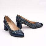 Pantofi Bleumarin cu Toc Gros Vagam0749 - imagine 2