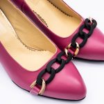 Pantofi Fucsia cu Toc Subtire Vagam 1939 - imagine 4