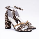 Sandale Animal Print cu Toc Lat Inalt Vagam 1910 - imagine 2