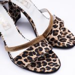 Sandale Animal Print cu Toc Lat Inalt Vagam 1910 - imagine 4