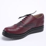 Pantofi Oxford Bordo cu Imprimeu Vagam0413 - imagine 3