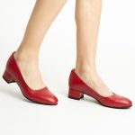 Pantofi Rosii cu Toc Gros Scurt Vagam1727 - imagine 7