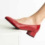 Pantofi Rosii cu Toc Gros Scurt Vagam1727 - imagine 2