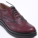 Pantofi Oxford Bordo cu Imprimeu Vagam0413 - imagine 4