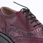 Pantofi Oxford Bordo cu Imprimeu Vagam0413 - imagine 2