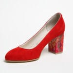 Pantofi Rosii cu Toc Gros Vagam0336 - imagine 4