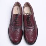 Pantofi Oxford Bordo cu Imprimeu Vagam0413 - imagine 5