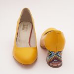 Pantofi Galbeni cu Toc Gros Vagam0980 - imagine 6