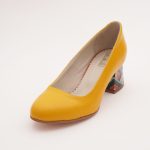 Pantofi Galbeni cu Toc Gros Vagam0980 - imagine 2