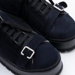 Pantofi Bleumarin cu Siret si Talpa Inalta 1724 - imagine 4