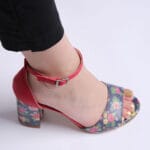 Sandale Rosii cu Toc Gros Vagam0278 - imagine 7