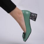 Pantofi Verzi cu Toc Gros Vagam0323 - imagine 7
