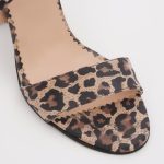 Sandale cu Imprimeu si Toc Gros Inalt 1376 - imagine 4