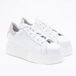 Pantofi Albi cu Siret si Talpa Inalta Vagam1610 - imagine 2