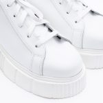 Pantofi Albi cu Siret si Talpa Inalta Vagam1610 - imagine 4